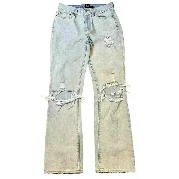 BDG Urban Outfitters Light Wash Bootcut Distressed Denim Jeans Size 27 High Rise - Picture 1 of 10